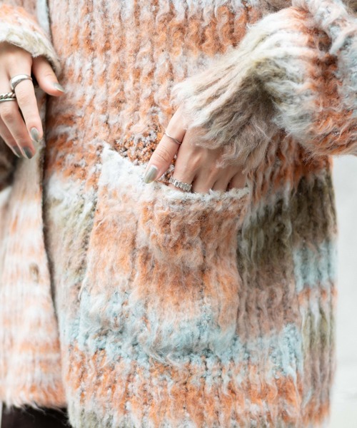 WEGO（ウィゴー）の「WEGO/マルチボーダーブラッシュニットカーデ（カーディガン/ボレロ・レディース・その他3/その他1/その他2・FREE）」の20枚目の写真