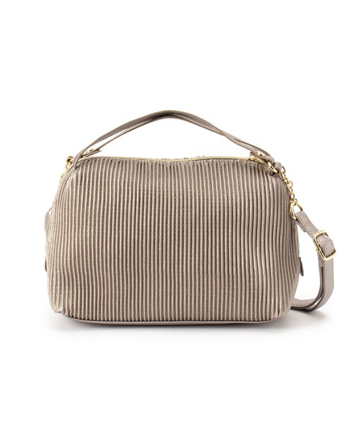 grove（グローブ）の「◆プリーツチェーンショルダー（ショルダーバッグ・レディース・ガンメタ/ライトグレー/アイボリー/ブラック/レッド系1・00）」の9枚目の写真