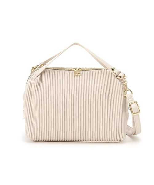 grove（グローブ）の「◆プリーツチェーンショルダー（ショルダーバッグ・レディース・ガンメタ/ライトグレー/アイボリー/ブラック/レッド系1・00）」の12枚目の写真