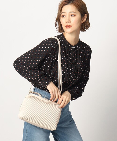 grove（グローブ）の「◆プリーツチェーンショルダー（ショルダーバッグ・レディース・ガンメタ/ライトグレー/アイボリー/ブラック/レッド系1・00）」の13枚目の写真