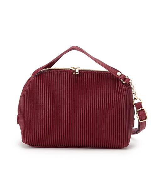 grove（グローブ）の「◆プリーツチェーンショルダー（ショルダーバッグ・レディース・ガンメタ/ライトグレー/アイボリー/ブラック/レッド系1・00）」の18枚目の写真