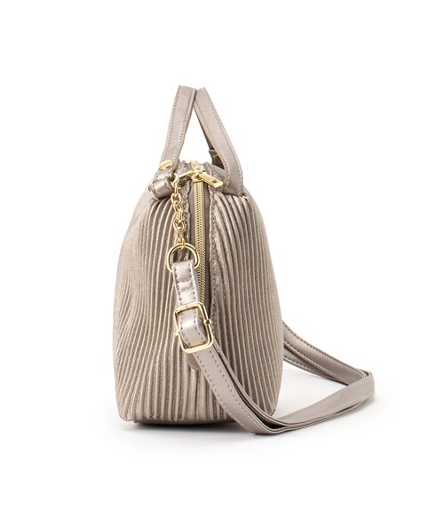 grove（グローブ）の「◆プリーツチェーンショルダー（ショルダーバッグ・レディース・ガンメタ/ライトグレー/アイボリー/ブラック/レッド系1・00）」の22枚目の写真