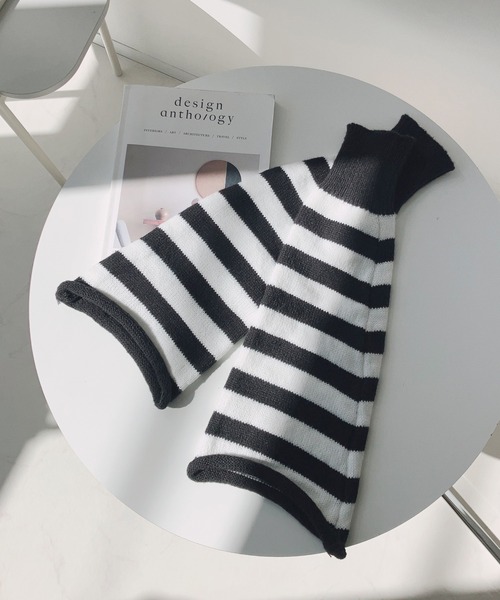 AS KNOW AS plus（アズノゥアズプラス）の「ニットレッグカバー（レッグウォーマー・レディース・グレー系その他/ホワイト/ブラウン系その他/ベージュ/ホワイト系その他/ブラック・FREE）」の3枚目の写真