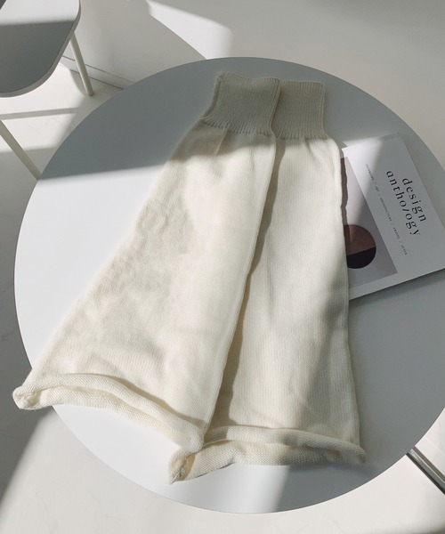 AS KNOW AS plus（アズノゥアズプラス）の「ニットレッグカバー（レッグウォーマー・レディース・グレー系その他/ホワイト/ブラウン系その他/ベージュ/ホワイト系その他/ブラック・FREE）」の10枚目の写真