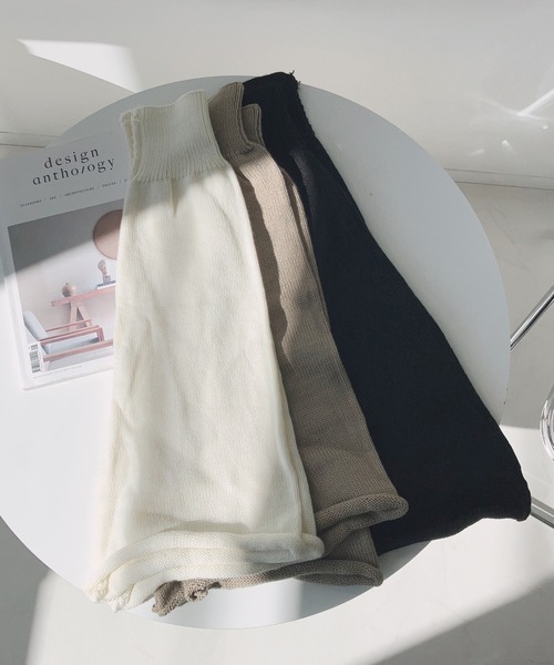 AS KNOW AS plus（アズノゥアズプラス）の「ニットレッグカバー（レッグウォーマー・レディース・グレー系その他/ホワイト/ブラウン系その他/ベージュ/ホワイト系その他/ブラック・FREE）」の14枚目の写真