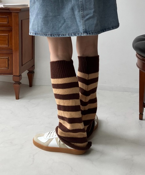 AS KNOW AS plus（アズノゥアズプラス）の「ニットレッグカバー（レッグウォーマー・レディース・グレー系その他/ホワイト/ブラウン系その他/ベージュ/ホワイト系その他/ブラック・FREE）」の19枚目の写真