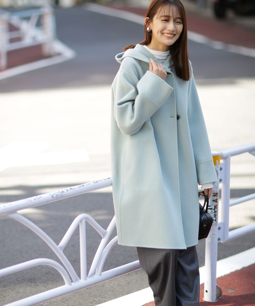 セール】スーパー140ウールリバーフードコート（その他アウター