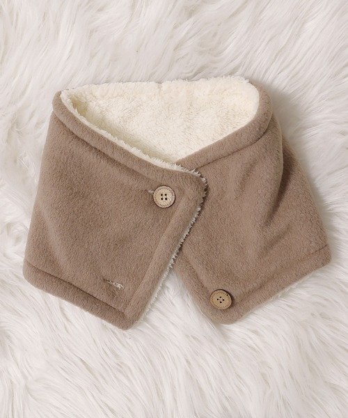 emesuelee（エメスーリー）の「フリース×シープ ボタン付ネックウォーマー（ネックウォーマー/スヌード・レディース・グレー/グレイッシュベージュ/ネイビー・フリー）」の13枚目の写真