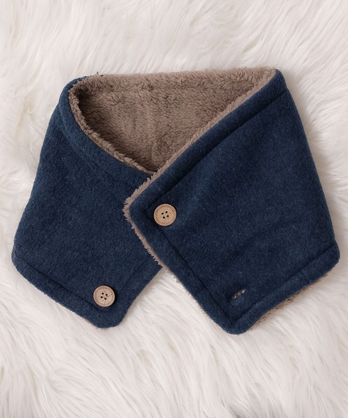 emesuelee（エメスーリー）の「フリース×シープ ボタン付ネックウォーマー（ネックウォーマー/スヌード・レディース・グレー/グレイッシュベージュ/ネイビー・フリー）」の15枚目の写真