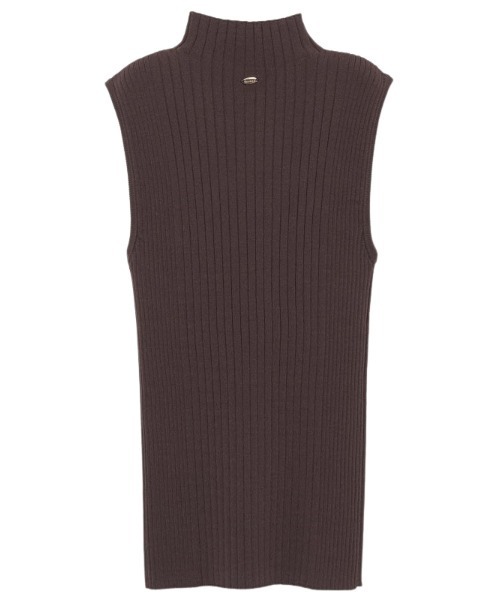 タグ付き　anuans ミックスリブノースリーブニット プルオーバー anuans（アニュアンス）の「ミックスリブノースリーブニットプル