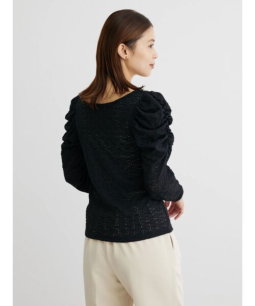 Petit fleur(プチフルール)の「・Petit Fleur フラワーレースプルオーバー(Tシャツ/カットソー・レディース・アイボリー/ブラック/ホワイト×ブラック・FREE)」の13枚目の写真