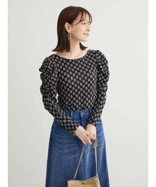 Petit fleur(プチフルール)の「・Petit Fleur フラワーレースプルオーバー(Tシャツ/カットソー・レディース・アイボリー/ブラック/ホワイト×ブラック・FREE)」の19枚目の写真