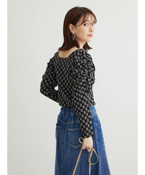 Petit fleur(プチフルール)の「・Petit Fleur フラワーレースプルオーバー(Tシャツ/カットソー・レディース・アイボリー/ブラック/ホワイト×ブラック・FREE)」の20枚目の写真