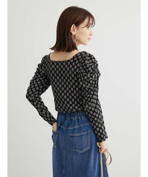Petit fleur(プチフルール)の「・Petit Fleur フラワーレースプルオーバー(Tシャツ/カットソー・レディース・アイボリー/ブラック/ホワイト×ブラック・FREE)」の21枚目の写真