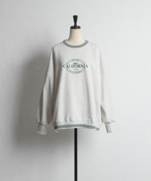 &. NOSTALGIA（アンドドットノスタルジア）の「【ZOZO限定】ラインリブロゴ刺繍ビッグスウェット（スウェット・レディース・オートミール/ブラック・FREE）」の12枚目の写真