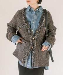 RIVE DROITE | この秋絶対褒められる！/ツイードニットカーディガン(カーディガン/ボレロ)