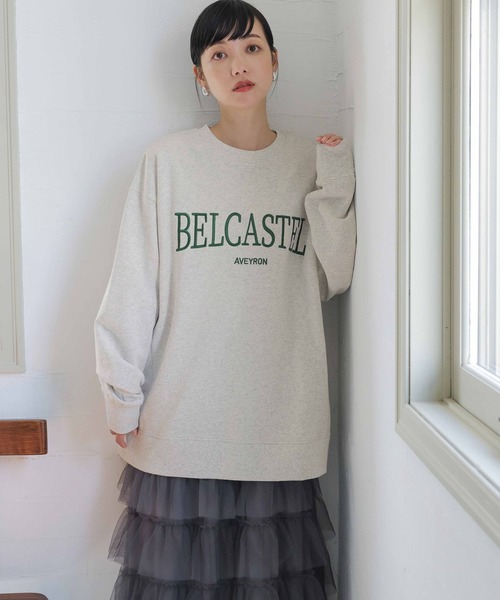 LOWRYS FARM(ローリーズファーム)の「ウラケロゴLS 966663(スウェット・レディース・チャコールグレー/グレー/アイボリー/ネイビー・FREE)」の1枚目の写真