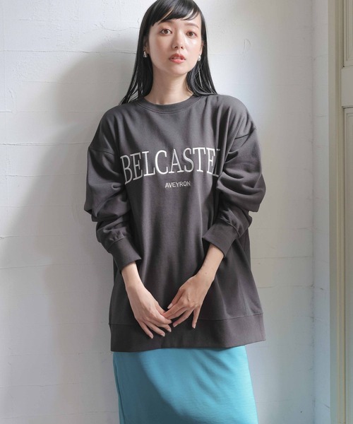 LOWRYS FARM(ローリーズファーム)の「ウラケロゴLS 966663(スウェット・レディース・チャコールグレー/グレー/アイボリー/ネイビー・FREE)」の3枚目の写真