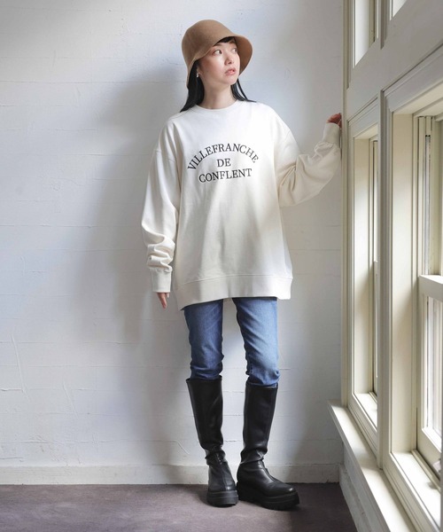 LOWRYS FARM(ローリーズファーム)の「ウラケロゴLS 966663(スウェット・レディース・チャコールグレー/グレー/アイボリー/ネイビー・FREE)」の6枚目の写真