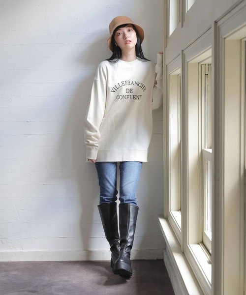 LOWRYS FARM(ローリーズファーム)の「ウラケロゴLS 966663(スウェット・レディース・チャコールグレー/グレー/アイボリー/ネイビー・FREE)」の8枚目の写真