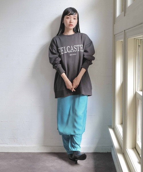 LOWRYS FARM(ローリーズファーム)の「ウラケロゴLS 966663(スウェット・レディース・チャコールグレー/グレー/アイボリー/ネイビー・FREE)」の9枚目の写真