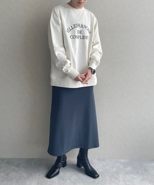 LOWRYS FARM(ローリーズファーム)の「ウラケロゴLS 966663(スウェット・レディース・チャコールグレー/グレー/アイボリー/ネイビー・FREE)」の13枚目の写真