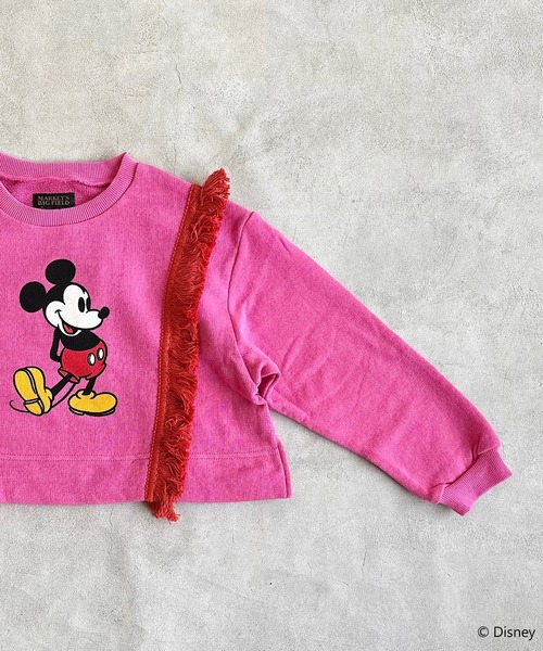 Disney(ディズニー)の「【Disney】ミッキーマウス/フリンジトレーナー(90~150cm)(スウェット・キッズ・ピンク/チャコール・130/120/90/100/150/110/140)」の3枚目の写真