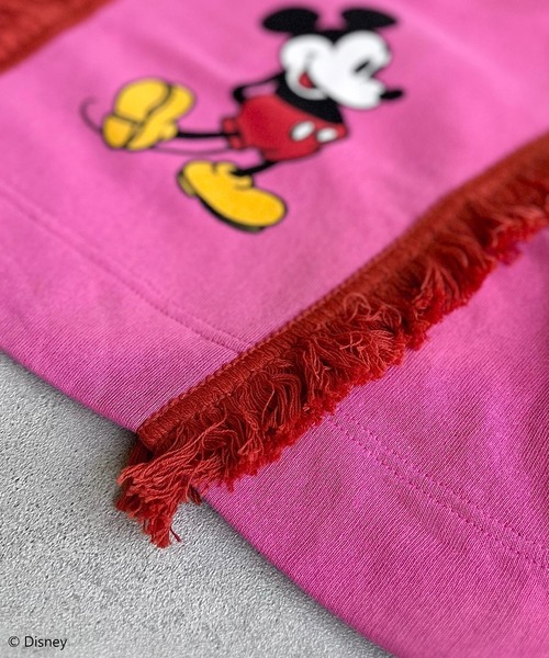 Disney(ディズニー)の「【Disney】ミッキーマウス/フリンジトレーナー(90~150cm)(スウェット・キッズ・ピンク/チャコール・130/120/90/100/150/110/140)」の4枚目の写真