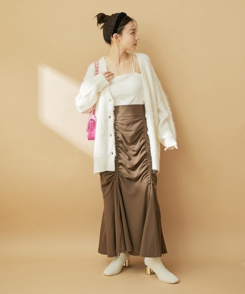 VIS(ビス)の「毛混Vネックシャギーカーディガン(カーディガン/ボレロ・レディース・チャコールグレー/ブルー系その他4/オフホワイト・FREE)」の9枚目の写真