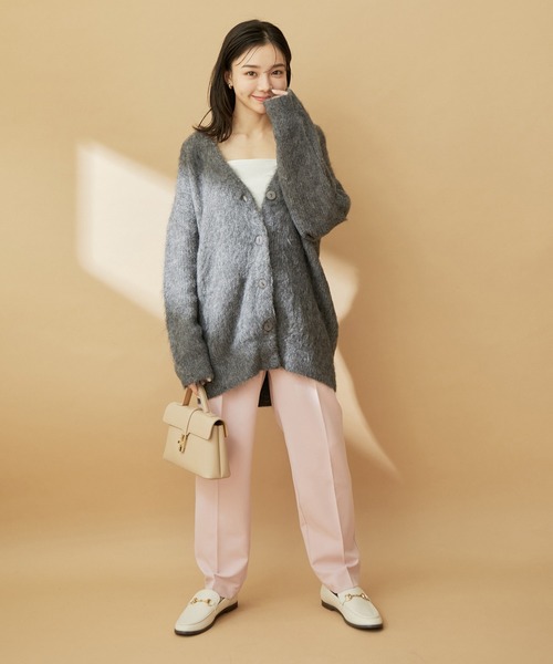 VIS(ビス)の「毛混Vネックシャギーカーディガン(カーディガン/ボレロ・レディース・チャコールグレー/ブルー系その他4/オフホワイト・FREE)」の15枚目の写真