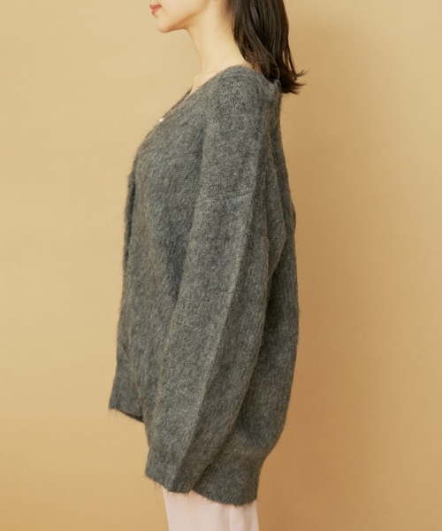 VIS(ビス)の「毛混Vネックシャギーカーディガン(カーディガン/ボレロ・レディース・チャコールグレー/ブルー系その他4/オフホワイト・FREE)」の21枚目の写真