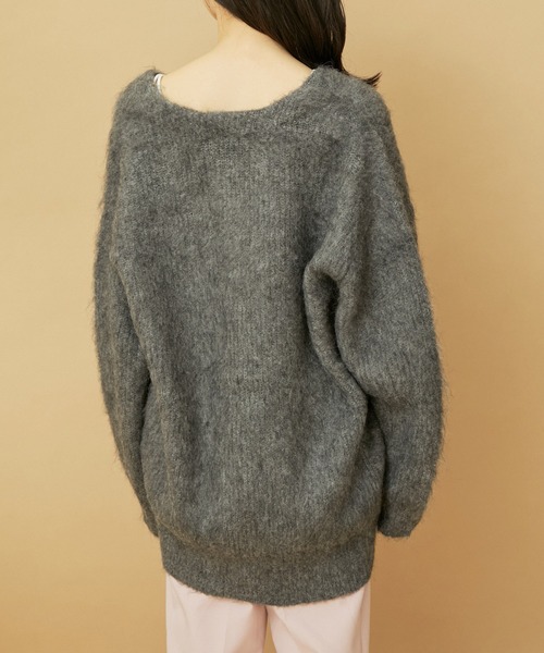 VIS(ビス)の「毛混Vネックシャギーカーディガン(カーディガン/ボレロ・レディース・チャコールグレー/ブルー系その他4/オフホワイト・FREE)」の22枚目の写真