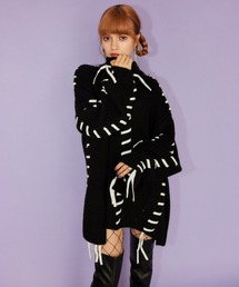 Candy Stripper | LACE UP ニット(ニット/セーター)