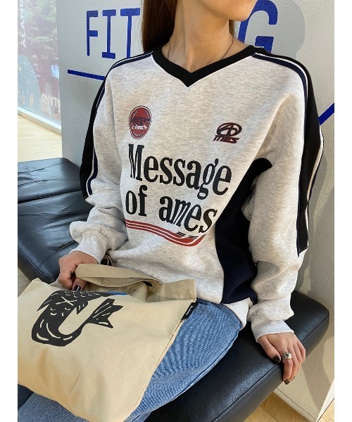 即決優先‼️最終値下げ‼️アメス ワールドワイド トレーナー 非売品‼️ AMESーWORLDWIDE A'GEM/9 × .kom「AMES WORLDWIDE/アメス