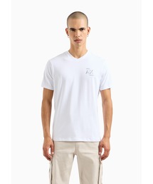【A|X アルマーニ エクスチェンジ】AXロゴ　半袖VネックTシャツ/SLIM
