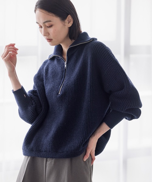 LAKOLE（ラコレ）の「7ゲージハーフジップニットプルオーバー / 983328