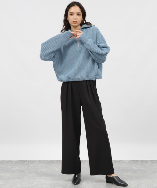 LAKOLE(ラコレ)の「7ゲージハーフジップニットプルオーバー / 983328(ニット/セーター・レディース・ネイビー/ライトブルー/アイボリー・SMALL/MEDIUM)」の7枚目の写真