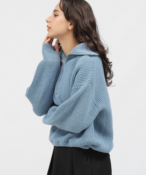 LAKOLE(ラコレ)の「7ゲージハーフジップニットプルオーバー / 983328(ニット/セーター・レディース・ネイビー/ライトブルー/アイボリー・SMALL/MEDIUM)」の21枚目の写真