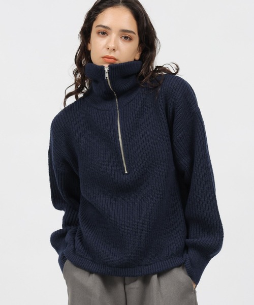 LAKOLE（ラコレ）の「7ゲージハーフジップニットプルオーバー / 983328