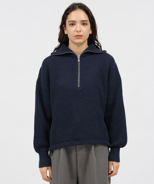 LAKOLE(ラコレ)の「7ゲージハーフジップニットプルオーバー / 983328(ニット/セーター・レディース・ネイビー/ライトブルー/アイボリー・SMALL/MEDIUM)」の15枚目の写真