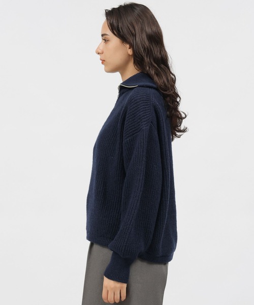 LAKOLE(ラコレ)の「7ゲージハーフジップニットプルオーバー / 983328(ニット/セーター・レディース・ネイビー/ライトブルー/アイボリー・SMALL/MEDIUM)」の19枚目の写真