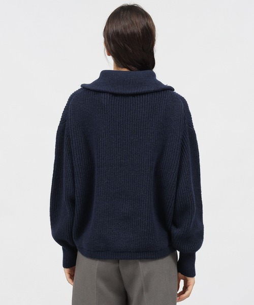 LAKOLE(ラコレ)の「7ゲージハーフジップニットプルオーバー / 983328(ニット/セーター・レディース・ネイビー/ライトブルー/アイボリー・SMALL/MEDIUM)」の12枚目の写真