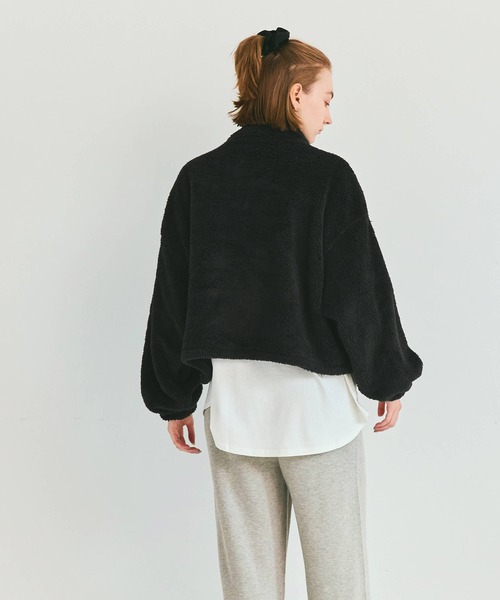 coca（coca）（コカ）の「【WEB限定】ボアハーフジップブルゾン（ブルゾン・レディース・キャメル/アイボリー/ブラック/カーキ/A/チャコール/ライトベージュ/その他・M/L）」の19枚目の写真