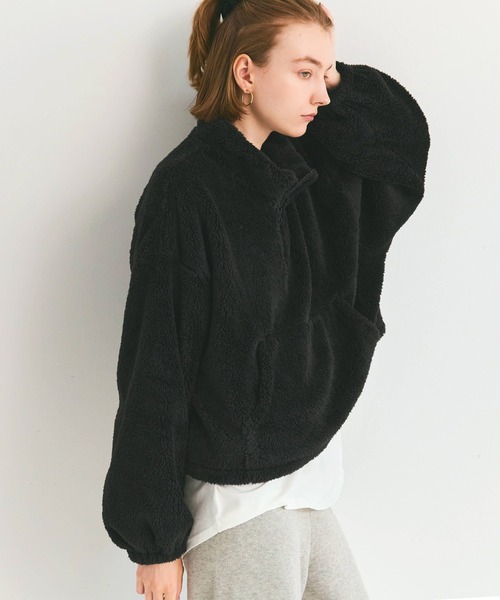 coca（coca）（コカ）の「【WEB限定】ボアハーフジップブルゾン（ブルゾン・レディース・キャメル/アイボリー/ブラック/カーキ/A/チャコール/ライトベージュ/その他・M/L）」の20枚目の写真