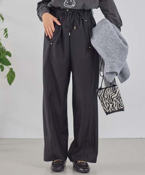 LAVEANGE（ラビアンジェ）の「デニム切替スラックス（デニムパンツ・レディース・ネイビー/ブラック・4L/L/3L/M/LL）」の10枚目の写真