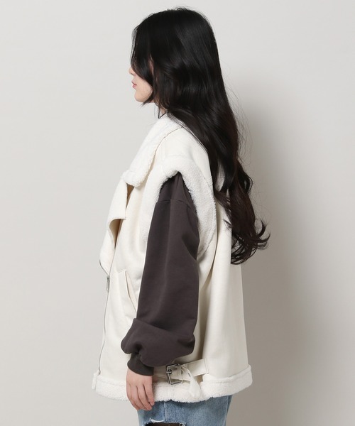 3.3 Field Trip （3.3フィールドトリップ）の「3.3 Field Trip／ムートンベスト 2984282（ブルゾン・レディース・ブラック/アイボリー・FREE）」の20枚目の写真