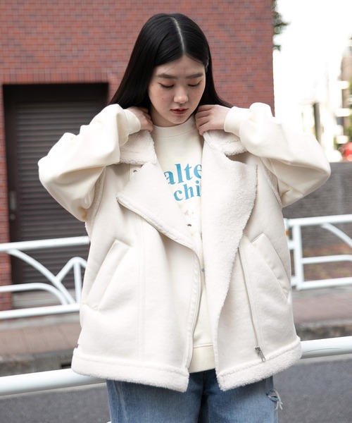 3.3 Field Trip （3.3フィールドトリップ）の「3.3 Field Trip／ムートンベスト 2984282（ブルゾン・レディース・ブラック/アイボリー・FREE）」の10枚目の写真