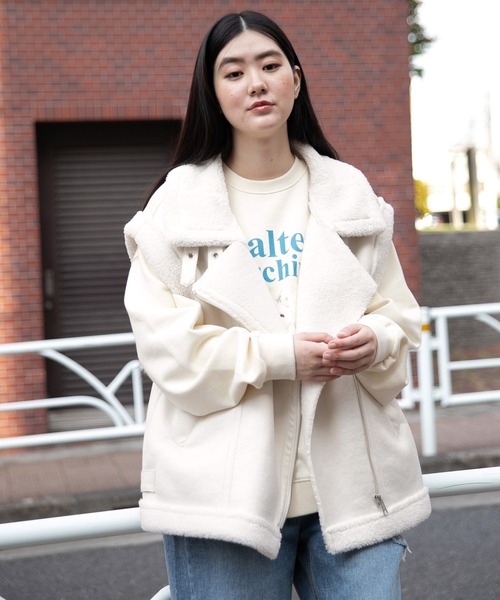 3.3 Field Trip （3.3フィールドトリップ）の「3.3 Field Trip／ムートンベスト 2984282（ブルゾン・レディース・ブラック/アイボリー・FREE）」の9枚目の写真