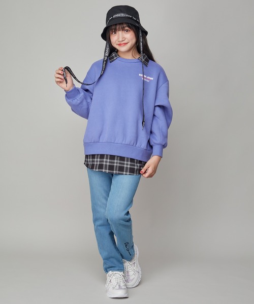 SISTER JENNI(SISTER JENNI)の「【裏起毛】【ウエスト調整可能】あったかテーパードデニムロングパンツ(デニムパンツ・キッズ・ブルー/ネイビー・130cm/160cm/150cm/140cm)」の7枚目の写真