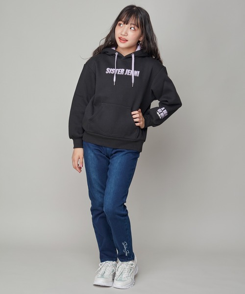 SISTER JENNI(SISTER JENNI)の「【裏起毛】【ウエスト調整可能】あったかテーパードデニムロングパンツ(デニムパンツ・キッズ・ブルー/ネイビー・130cm/160cm/150cm/140cm)」の3枚目の写真